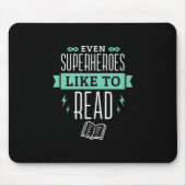 22.Zelfs superhelden willen graag lezen Muismat (Voorkant)