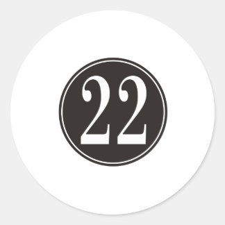 #22 Zwarte cirkel (voorzijde) Ronde Sticker