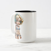 22A Dollz by: Svace - Series 01 Tweekleurige Koffiemok (Voorkant links)