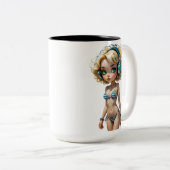 22A Dollz by: Svace - Series 01 Tweekleurige Koffiemok (Voorkant rechts)