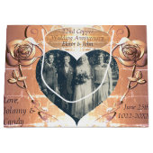 22e/7e bruiloft Jubileum Koperen + PhotoGift Bag Groot Cadeauzakje (Voorkant)