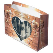 22e/7e bruiloft Jubileum Koperen + PhotoGift Bag Groot Cadeauzakje (Achterkant Gekanteld)