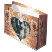 22e/7e bruiloft Jubileum Koperen + PhotoGift Bag Groot Cadeauzakje (Voorkant Gekanteld)