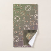 22e bruiloft Jubileum Coppery Heart Roos Bad Handdoek (Handdoek)