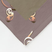 22e bruiloft Jubileum Coppery Heart Roos Fleece Deken (Hoek)