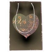 22e bruiloft Jubileum Coppery Heart Roos Medium Cadeauzakje (Voorkant)