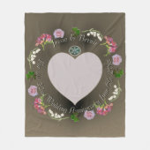 22e bruiloft Jubileum Floral w/Spinel Fleece (Voorkant)