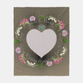 22e bruiloft Jubileum Floral w/Spinel Fleece (Voorkant)