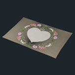 22e bruiloft Jubileum Foto Floral Placemat<br><div class="desc">Een mooie en eenvoudige florale die precies zegt wat je haar 22 jaar huwelijk wilt eren op een geweldig gedrukte Zazzle placemat? Misschien is mijn originele florelleeuw van de vallei,  fresia,  roos,  shamrock en de traditionele gem,  spinel-afbeelding met je prachtige foto gewoon het ding!</div>