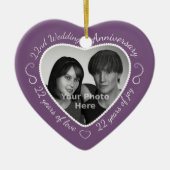 22e bruiloft Jubileum Foto Keramisch Ornament (Voorkant)