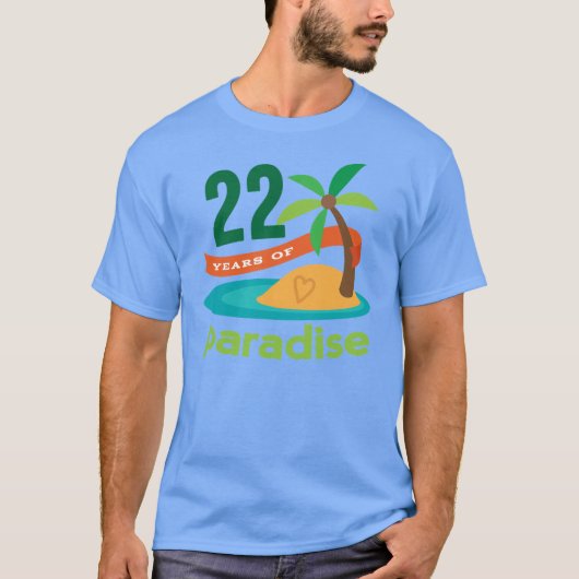 22e bruiloft Jubileum grappig cadeau voor haar T-shirt (Voorkant)