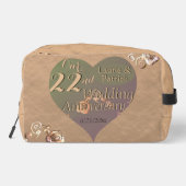 22e bruiloft Jubileum Hart Roos Toilettasje (Achterkant)