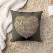 22e bruiloft Jubileum HeartThrow Pillow Kussen (Deken)