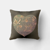 22e bruiloft Jubileum HeartThrow Pillow Kussen (Achterkant)