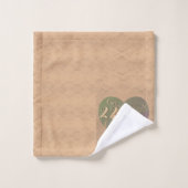 22e bruiloft Jubileum Koper Roos HeartsTowel Bad Handdoek (Wasdoekje)