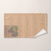 22e bruiloft Jubileum Koper Roos HeartsTowel Bad Handdoek (Handdoek)