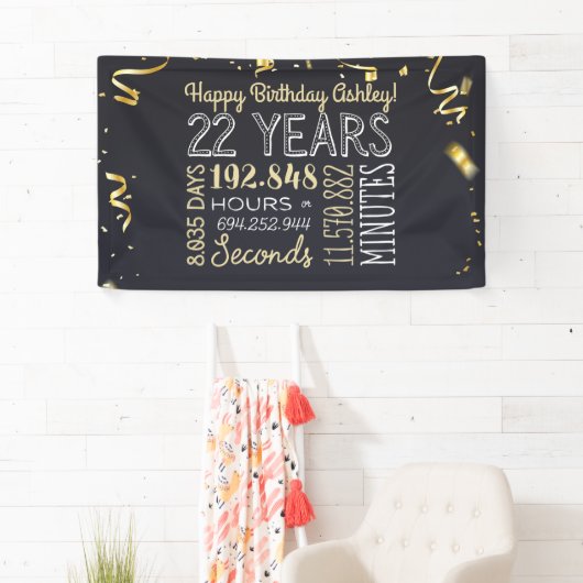22e jaarbanner - 22 jaar Chic Gold-uren Spandoek (Insitu)