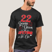 22e Jubileum 22 jaar na huwelijk T-shirt (Voorkant)