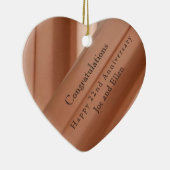 22e Jubileum koper Keramisch Ornament (Rechts)