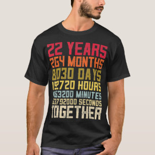 22e Jubileum voor gehuwde paren T-shirt