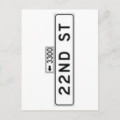 22e St., San Francisco Street Sign Briefkaart (Voorkant)