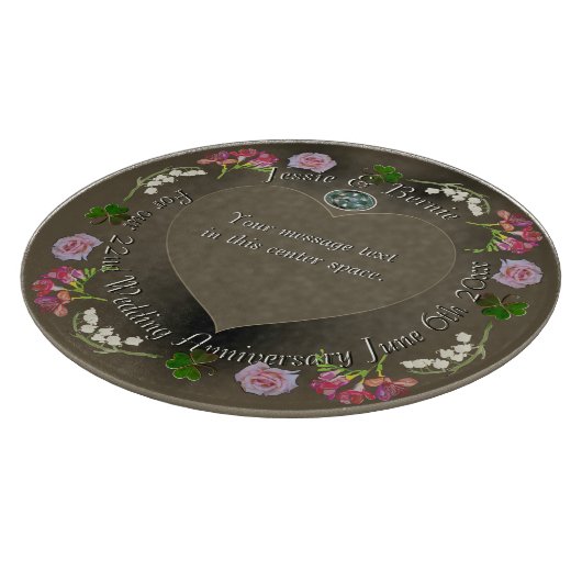 22e trouwdag bloemstuk   snijplank (Hoek)