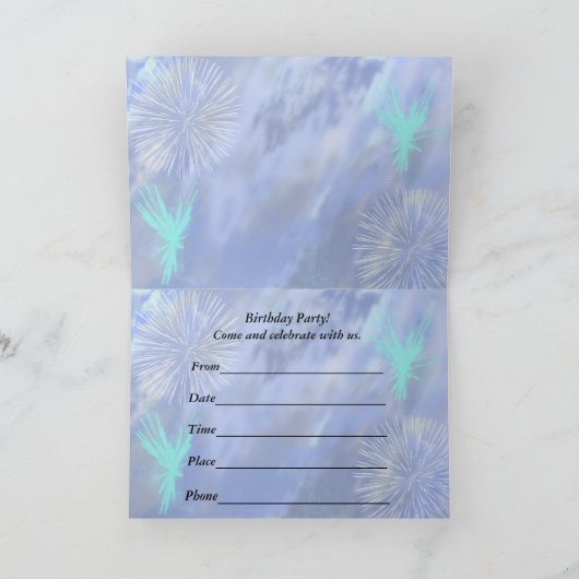 22e uitnodiging van de Birthday Party (Binnen)