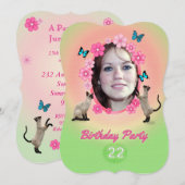 22e uitnodiging van de Birthday Party (Voorkant / Achterkant)