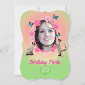 22e uitnodiging van de Birthday Party (Voorkant)