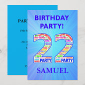 22e uitnodiging van de Partij van de Dagen Voeg ee (Voorkant / Achterkant)