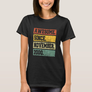 22e verjaardag 22 jaar oud Geweldige sinds nov T-shirt