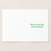 22e verjaardag: "22 jaar oud!" goudfolie-Kaart Folie Kaarten (Binnen)