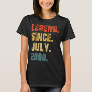 22e verjaardag 22 jaar oude leggende sinds juli 20 t-shirt