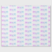 22e verjaardag 22 op 22.2000 gradiënt cadeaupapier (Vlak)