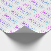 22e verjaardag 22 op 22.2000 gradiënt cadeaupapier (Hoek)