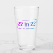 22e verjaardag 22 op 22.2000 gradiënt glas (Voorkant)