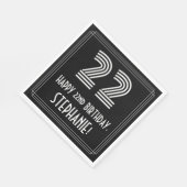 22e verjaardag: Art Deco geïnspireerd look "22" +  Servet (Hoek)