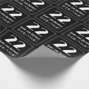 22e verjaardag - Art Deco geïnspireerde look "22", Cadeaupapier