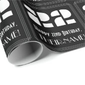 22e verjaardag: Art Deco geïnspireerde look "22" & Cadeaupapier (Rol Hoek)