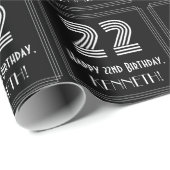 22e verjaardag: Art Deco geïnspireerde look "22" w Cadeaupapier (Rol Hoek)