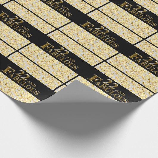 22e verjaardag cadeaupapier (Hoek)