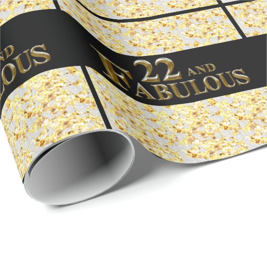 22e verjaardag cadeaupapier (Rol Hoek)