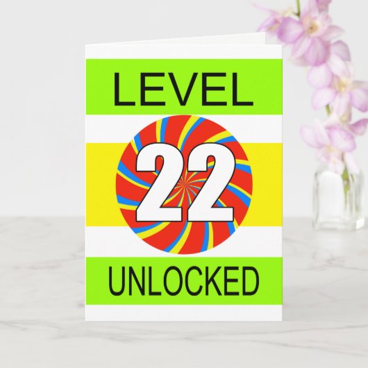 22e verjaardag computergamer kaart (Orchidee)