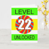 22e verjaardag computergamer kaart (Gele Bloem)