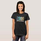 22e Verjaardag Dames Mannen 22 Jaar 2000 12 T-shirt (Voorkant volledig)