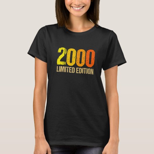 22e Verjaardag Dames Mannen 22 Jaar 2000 9 T-shirt (Voorkant)