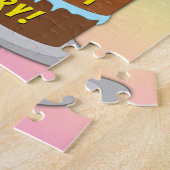 22e verjaardag: Fun Cake and Candles + Custom Name Legpuzzel (Zijkant)