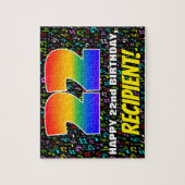 22e verjaardag — Fun, Colorful Music Symbols & "22 Legpuzzel (Verticaal)