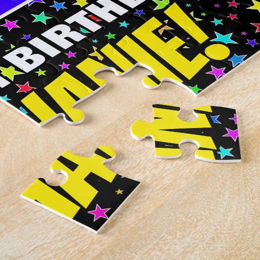 22e verjaardag — Fun, kleurrijk Star Field Pattern Legpuzzel (Zijkant)