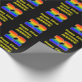 22e verjaardag: Fun, kleurrijke regenboog geïnspir Cadeaupapier (Hoek)